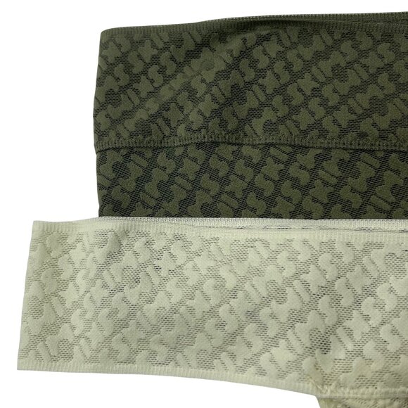 SKIMS Logo Mesh Boy Short + Cheeky Brief Lot of 2 Bone Olive 4X - Picture 8 of 11